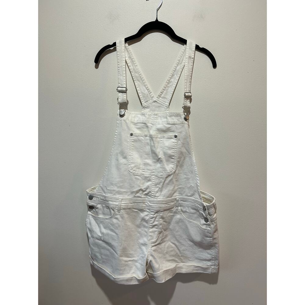No Boundaries white denim shortalls size youth XL (15-17)